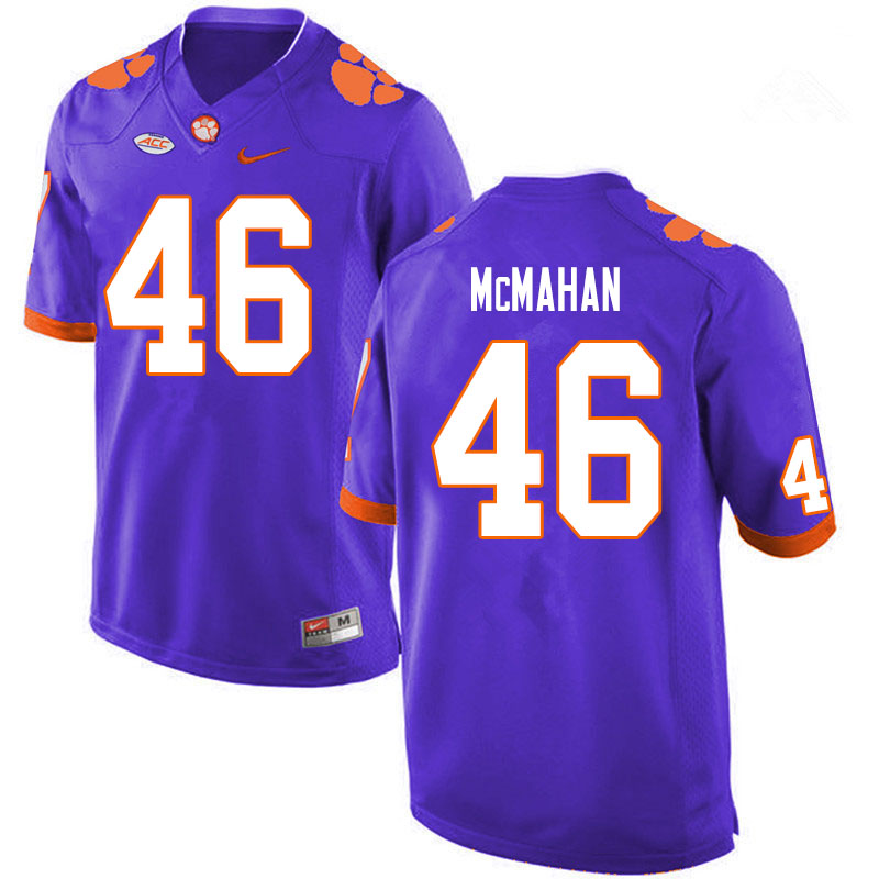 Men #46 Matt McMahan Clemson Tigers College Football Jerseys Sale-Purple